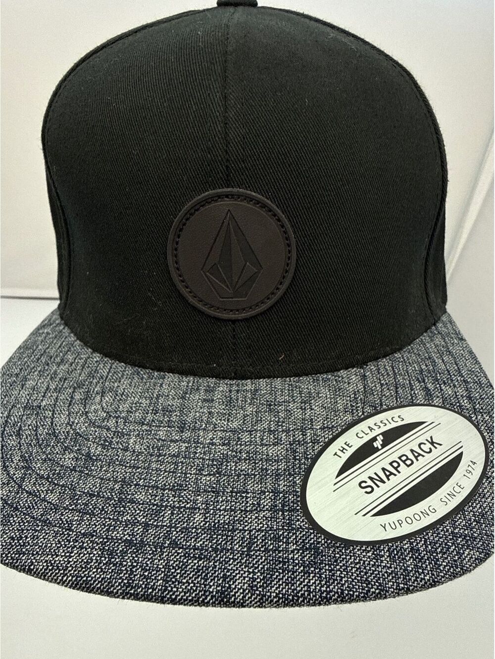 Volcom Black and Gray Snapback Hat